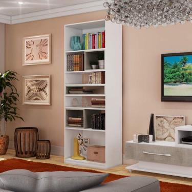 Imagem de Estante para Livros Multiuso Móveis Percasa Branco/Narita