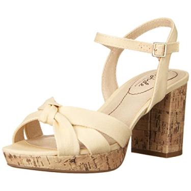 Imagem de LifeStride Sandália feminina Lucky Heeled, Lona de manteiga, 6.5 Wide