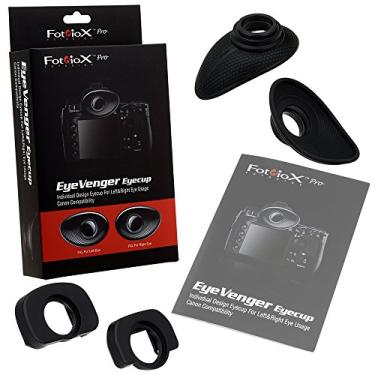 Imagem de EyeVenger Eyecup Kit da Fotodiox Pro para câmeras DSLR profissionais da Canon - Oculares esquerdo e direito projetados individualmente para câmeras DSLR Canon Pro