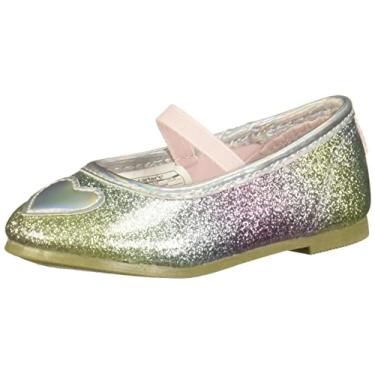 Imagem de Carter's Sapatilha de balé Lilly sem cadarço para bebês e meninas, Multi, 4 Toddler