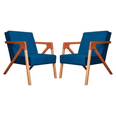 Imagem de Kit 02 Poltronas Decorativa Monalisa para Sala de Estar Suede - DS Estofados