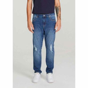 Imagem de Calça Jeans Masculina Slim Com Puídos - Hering