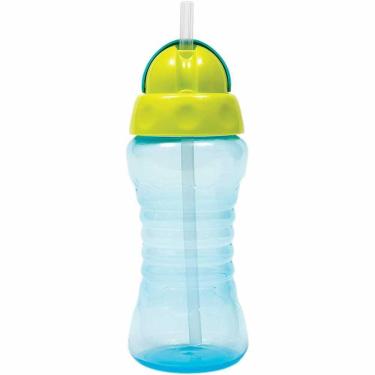 Imagem de Garrafinha Fresh Infantil com Tampa e Canudo - 300ml - Azul - Buba