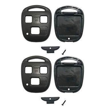 Imagem de Capa para chave de controle remoto de entrada sem chave de reposição adequada para Lexus ES GS GX IS LS LX RX SC ES300 ES330 ES350 IS250 IS350 GX470 Capa para chave Fob com 3 botõesALIWEI preto ALEXS03