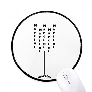 Imagem de DIYthinker Martini com seu copo mouse pad desktop escritório tapete redondo para computador