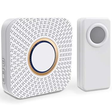 Imagem de Comfort Door, Campainha sem Fio Pilha Luminoso Portão 100M Via Wireless, cor Branco