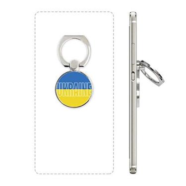 Imagem de Suporte ajustável para anel de telefone com nome da bandeira da Ucrânia