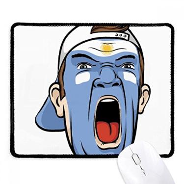 Imagem de Argentina — Boné para maquiagem facial gritante Mousepad com borda costurada e borracha para jogos