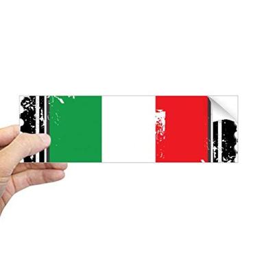 Imagem de DIYthinker Adesivo retangular de para-choque com bandeira nacional da Itália