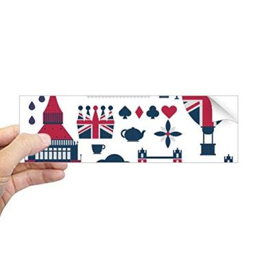 Imagem de DIYthinker Adesivo retangular de para-choque para notebook com soldado torre Ballon UK Big Ben England