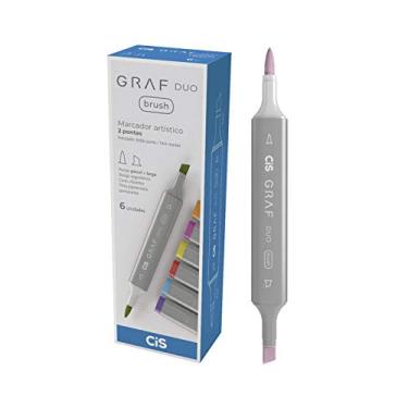 Imagem de Marcador Graf Duo Brush, CIS, Pink Pastel,Caixa com 6 unidades