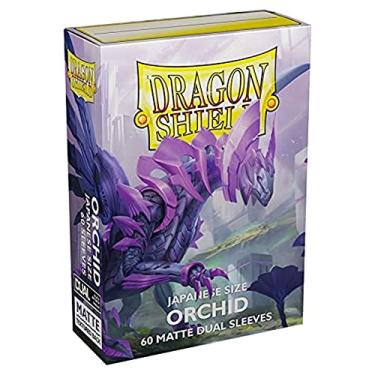 Imagem de 10 Packs Dragon Shield Dual Matte Mini Japanese Orchid 60 ct Card Sleeves Display Case