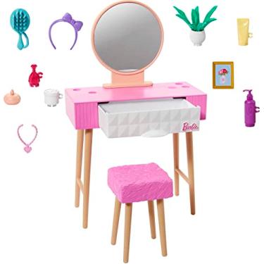 Imagem de Barbie Móveis e Acessórios Penteadeira Brinquedo HJV35 Mattel