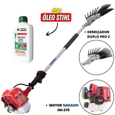 Imagem de Derriçadeira de Café Nakashi com Haste 1100mm Motor NK-270 25cc e Kit Garra Duplo Pro 2...