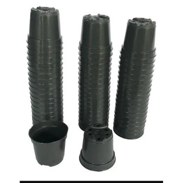 Imagem de 500 Vasos Pote 6 Plástico Muda 80Ml Suculentas Cactos