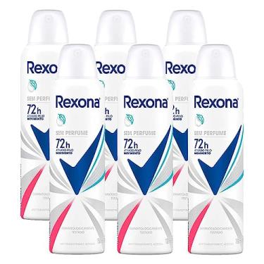 Imagem de Kit com 6 Desodorante Rexona Motionsense Antitranspirante Aerossol sem Perfume 150ml