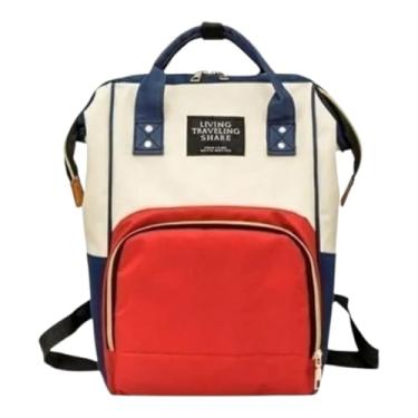 Imagem de Mochila Mala Bolsa Maternidade Multiuso Multifuncional Bebe Com bolso Térmico, Fraldas e Mamadeiras (COLORIDA)