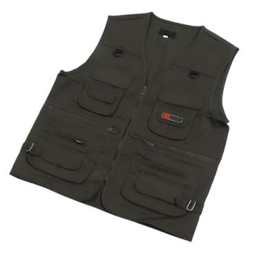 Imagem de Colete de Pesca, Respirável e Fácil de Lavar, Vários Bolsos, Mistura de Algodão para Atividades (2XL)