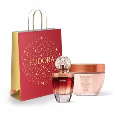 Imagem de Eudora Kit Presente Natal La Victorie Intense: Eau de Parfum 75ml + Creme Acetinado 250g + Sacola M