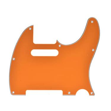 Imagem de KAISH 8 Hole Tele Style Guitar Pickguard TL Pick Guard Placa de raspar para Telecaster/Tele Laranja, 3 Camadas