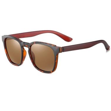 Imagem de Óculos de sol polarizados masculinos uv400 mulheres óculos de sol quadrados quadros pesca condução natação esportes, 3307tea demi, sem pacote