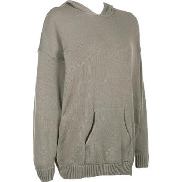 Imagem de Moletom com capuz de crochê – Moletom com capuz de crochê com ombro caído, moletons com capuz de crochê gráfico macio, fique aconchegante e elegante com crochê/704 (Size : Small)