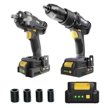 Imagem de WAP Kit Parafusadeira e Furadeira + Chave de Impacto à Bateria 1/2" 21V K21-KT01, com Maleta, Torque 20 Níveis, Bivolt