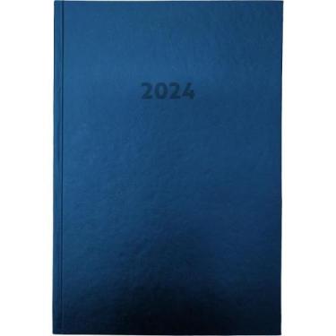 Imagem de Agenda 2024 Diaria 328F. 138X200mm Azul - Jandaia