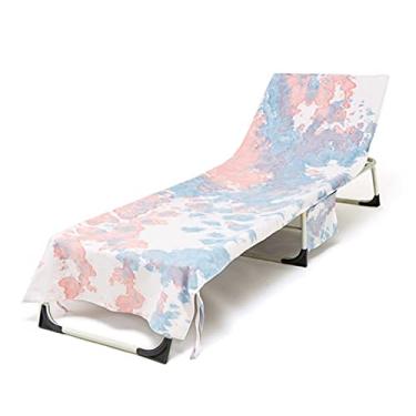 Imagem de Lounge Chair，Color Dyeing Chaise Lounge Chair Cover with Side Pockets Ties Foldable Beach Bath Towel for Pool Sun Lounger Hotel Chaise Lounge//115 (Size : 8)