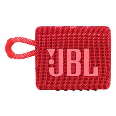 Imagem de JBL Go 3: Alto-falante portátil com Bluetooth, bateria integrada, à prova d'água e poeira – Vermelho (JBLGO3REDAM)