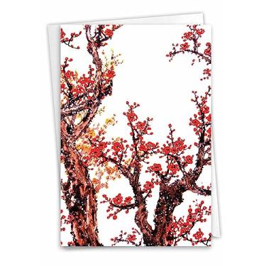 Imagem de The Best Card Company Cheers and Cherries - Cartão de felicitações do ano novo chinês com envelope (4,63 x 6,75 polegadas) - C5072CCNG