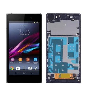 Imagem de SHOWGOOD LCD de 5.0 polegadas para Sony Xperia Z1 L39H C6902 C6903 Display LCD Touch Screen Digitalizador Montagem Moldura Substituição (com moldura roxa)