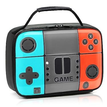 Imagem de Hairao Lancheira infantil para meninos, lancheira isolada para console de jogos para crianças, kit de almoço de couro para crianças, à prova de vazamento, portátil para a maioria das caixas Bento