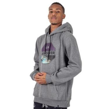Imagem de Moletom Quiksilver Canguru Fechado Panel Cinza Mescla-Masculino