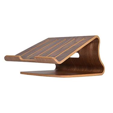 Imagem de SAMDI Suporte de laptop de madeira para mesa, suporte de laptop, suporte de computador...