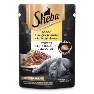 Imagem de Ração Úmida Para Gatos Sheba Sachê Cortes Selecionados Frango Assado Adultos 85g
