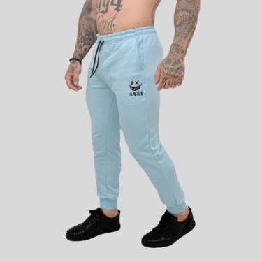 Imagem de Calça Moletom Masculino Jogger Slim Agasalho Flanelado Carinha Feliz-Masculino