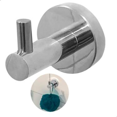 Imagem de Dona D Cor, Cabide Gancho Porta Toalha Banheiro Inox Cromado Suporte Toalha Parede Pendurador Cabideiro Simples Toalheiro Multiuso L