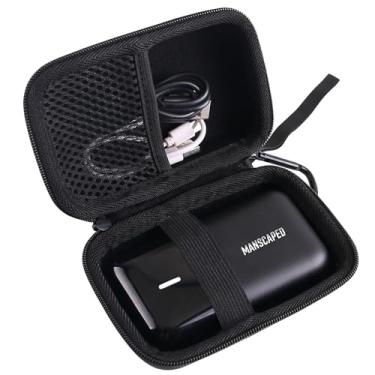 Imagem de JINMEI Estojo rígido de EVA compatível com o barbeador facial compacto ManSCAPED The Handyman, estojo de armazenamento masculino para aparador de pelos faciais (aparador de cabelo)