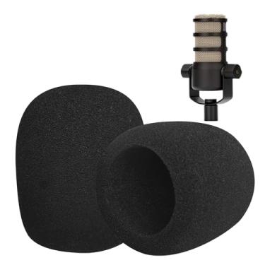 Imagem de Boseen Capa de microfone de espuma com filtro pop compatível com Rode PodMic NT1-A NT-USB NT2-A Procaster Os microfones podcaster reduzem efetivamente o ruído (2 pacotes)
