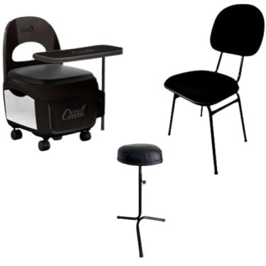 Imagem de HENVIFER, Kit Cirandinha Manicure pedicure + Tripé + Cadeira Cliente