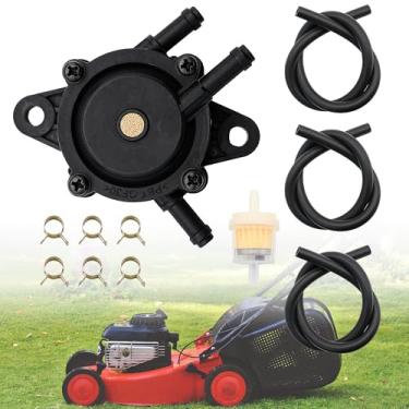 Imagem de Bomba de combustível com filtro e mangueira de óleo adequada para Kohler 17HP-25HP Briggs e Stratton John Deere Kawasaki Yamaha Golf Cart cortador de grama filhote cadet mikuni bomba de combustível.