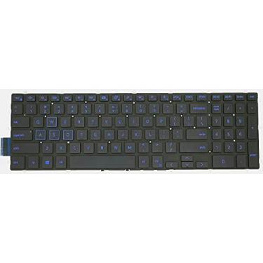 Imagem de Laptop Keyboard,US English,Blue Backlit,No Keyboard Trim,Replacement Compatible with Dell G7 7588 7590 7790, G5 5587 5590, G3 3579 3779 3590 Series Game Laptop,0M6JTP,Printed Blue Characters