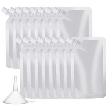 Imagem de Frascos de plástico para bebidas ocultas, bolsas de bebidas para adultos, sacos de suco reutilizáveis, corredores de rum para conjunto à prova de vazamento de cruzeiro, sacos de bebida ocultos, kit de contrabando de álcool de cruzeiro para viagens (227 g - 16 peças)