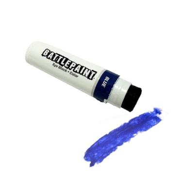 Imagem de EyeBlack BattlePaint – Graxa preta sob os olhos colorida brilhante para atletas profissionais e superfãs – beisebol, softbol, futebol – 2 bastões – azul