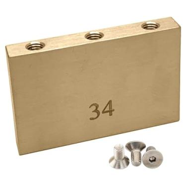 Imagem de TUOREN Bloco de tremolo de latão grosso para ponte de guitarra elétrica Floyd Rose (34 mm)