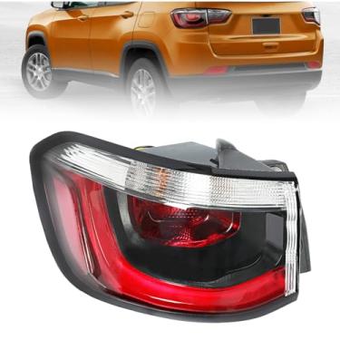 Imagem de HECASA Luz traseira esquerda compatível com Jeep Compass 2017-2021 lâmpada de freio traseira com substituição de luz traseira para CH2804115, CH2805115, 55112838AC, 55112839AC (lado do motorista)