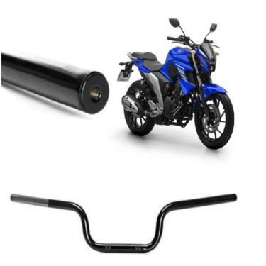 Imagem de Guidão Esporte Moto Yamaha Fazer 150 2022 2023 Com Rosca Para Peso Fos