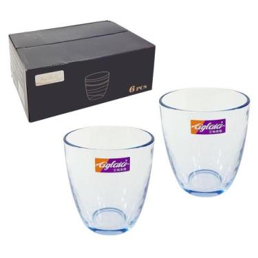 Imagem de Jogo copo de vidro gmsp azul c/6 peças - Spider