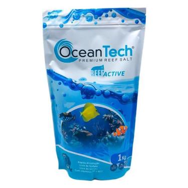 Imagem de Sal Marinho Ocean Tech 1kg Reef Active Aquários Água Salgada (Faz 28 L